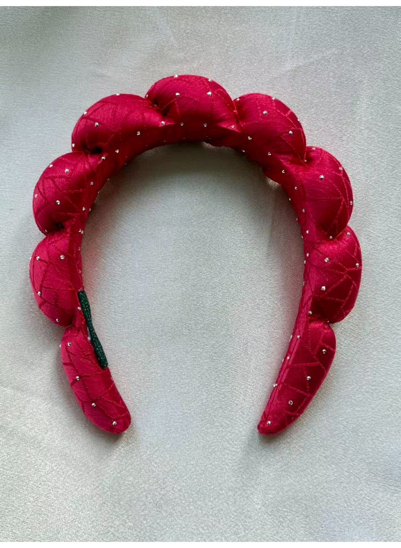 Vynara Padded Quilted Headband with 12 Small Scrunchies, 9 Colors Hair Accessories Set - Image 2